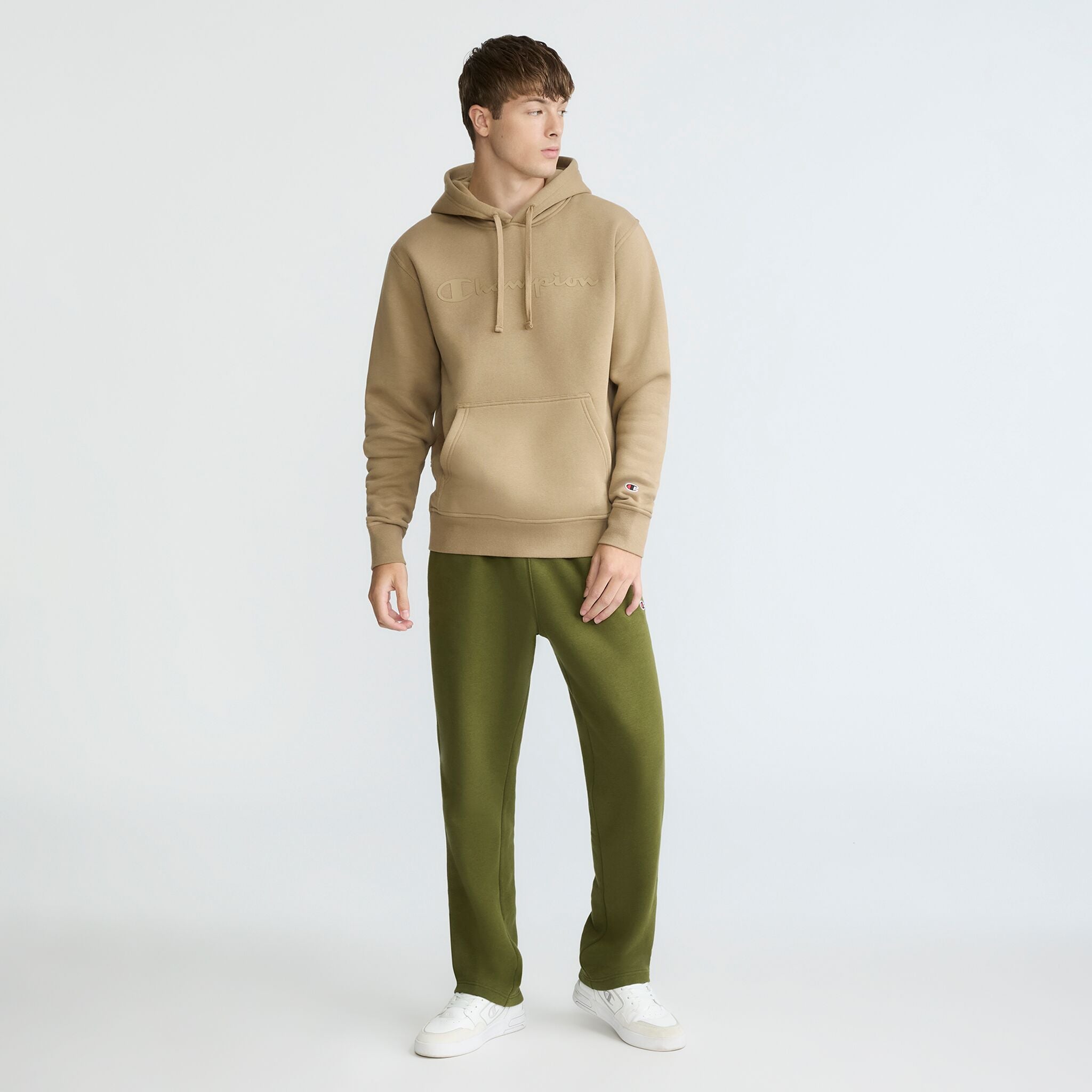 Powerblend Hoodie, Tonal Script Logo – Champion