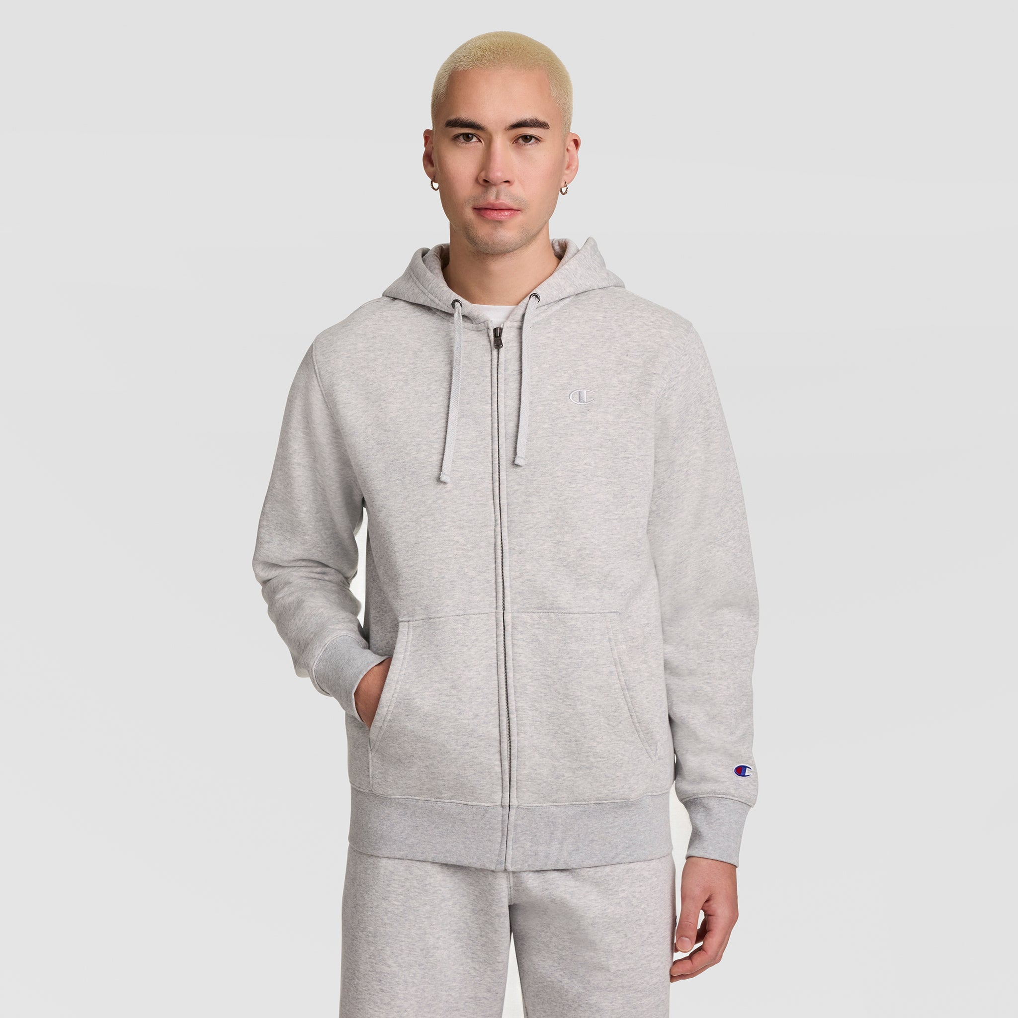 Powerblend Full-Zip Hoodie, C Logo – Champion