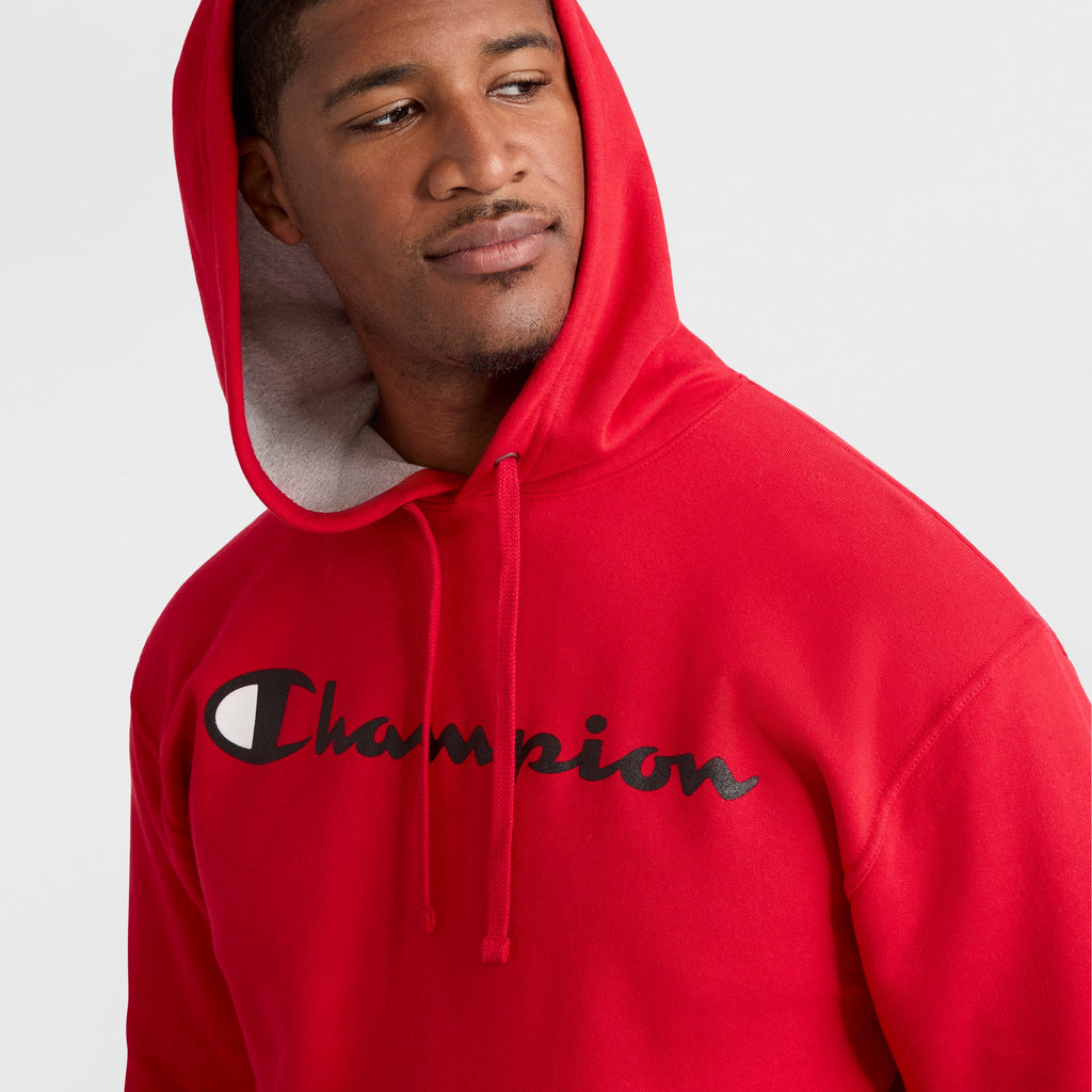 Powerblend Fleece Champion Red Hoodie Mens Powerblend Hoodie