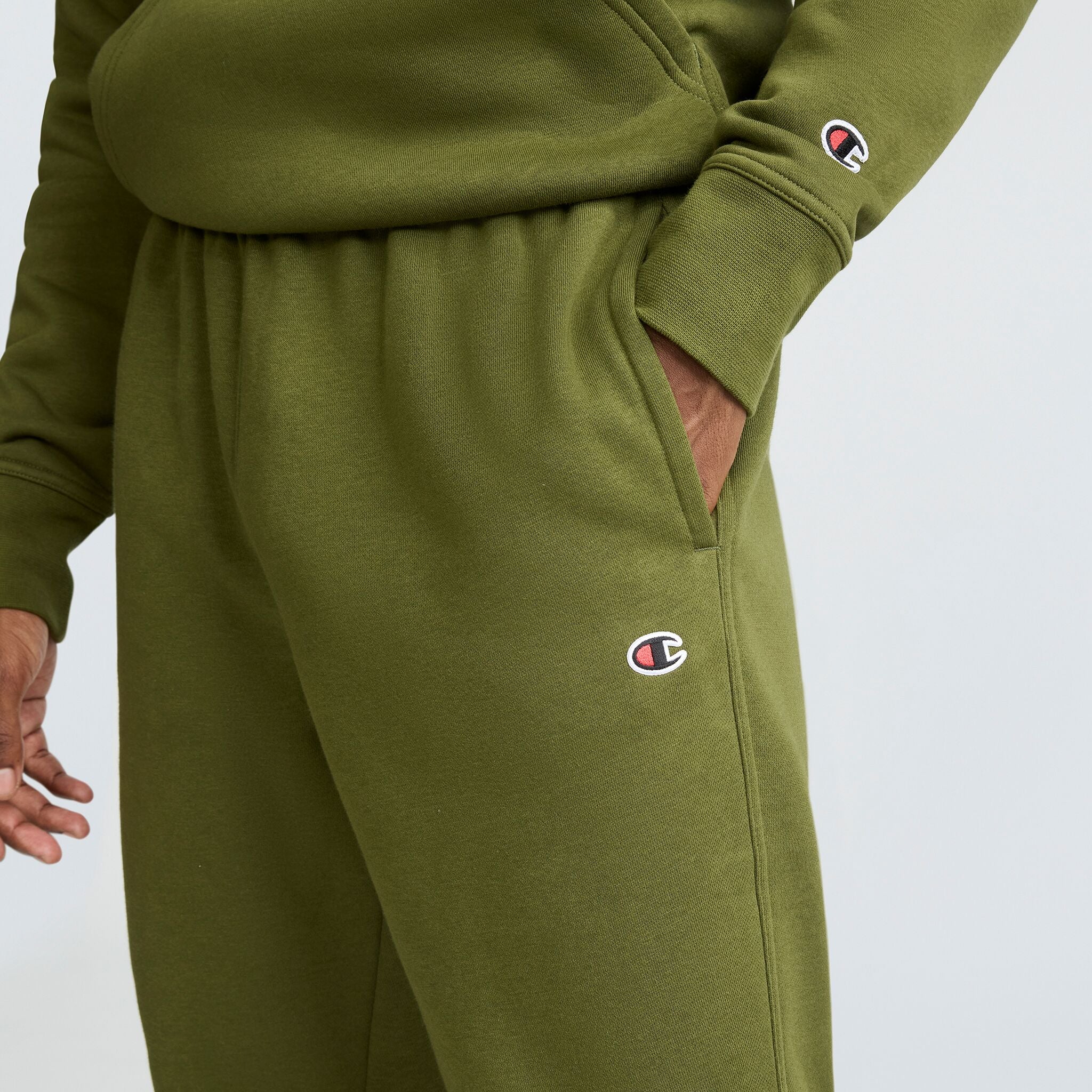 Powerblend Sweatpants, Open Hem, C Logo – Champion