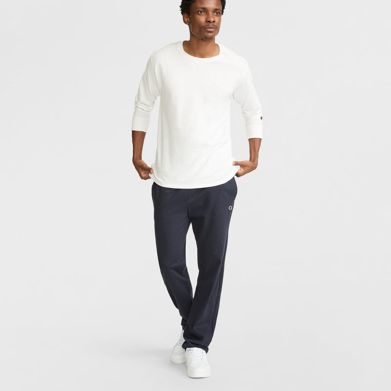 Lightweight Lounge Pants, Open Hem, C Logo