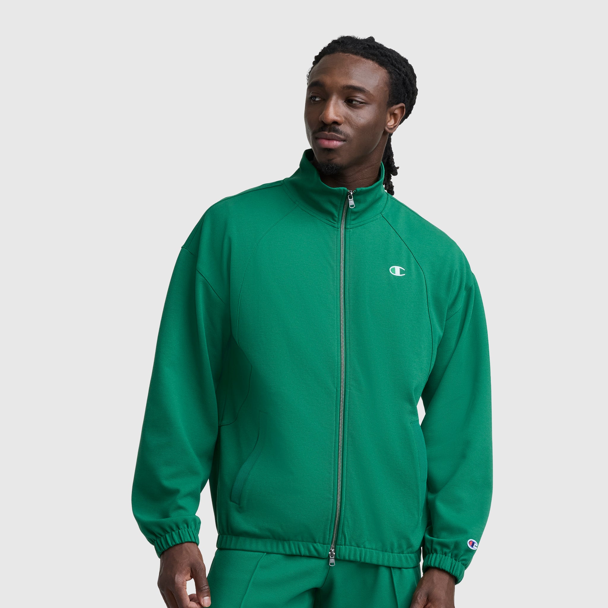 Champion ジャージ上下セット Lサイズ ミントグリーン Gameday Full Zip Mock Neck, C Logo – Champion