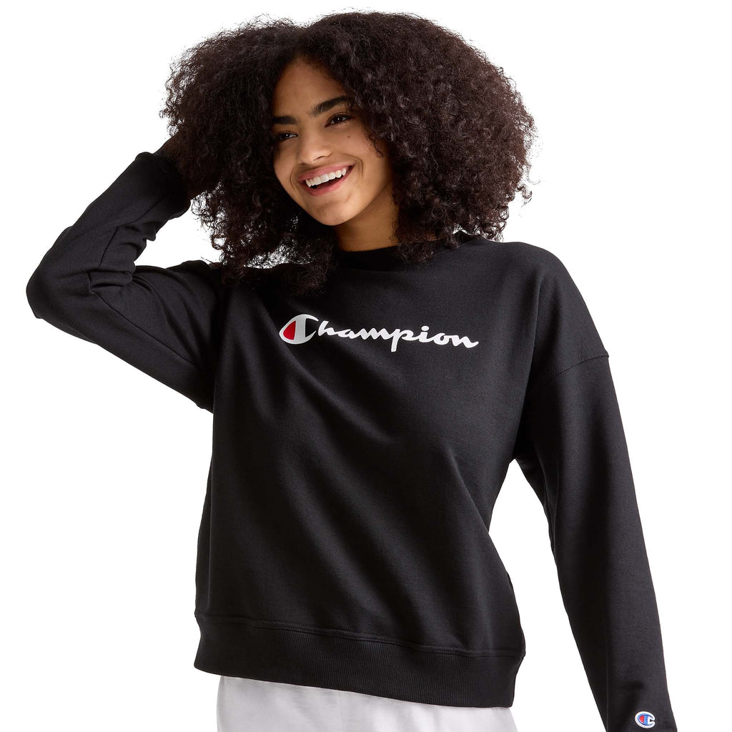 Powerblend Crewneck Sweatshirt, Script Logo Champion