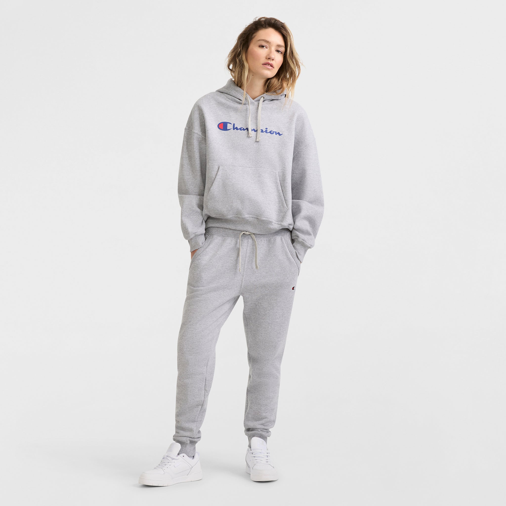 Powerblend Hoodie, Script Logo - Champion