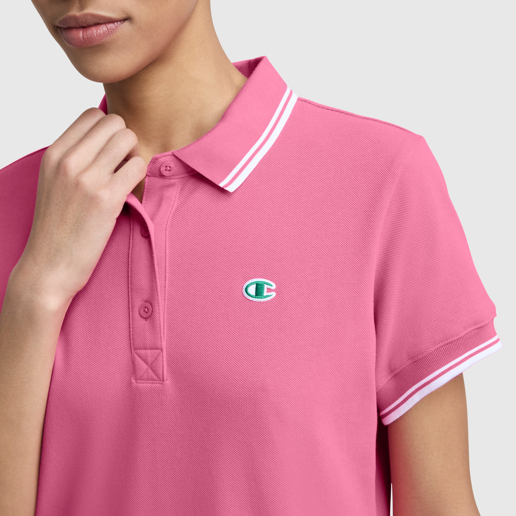 pink polo shirt dress Champion Off The Court Polo Shirt Dress