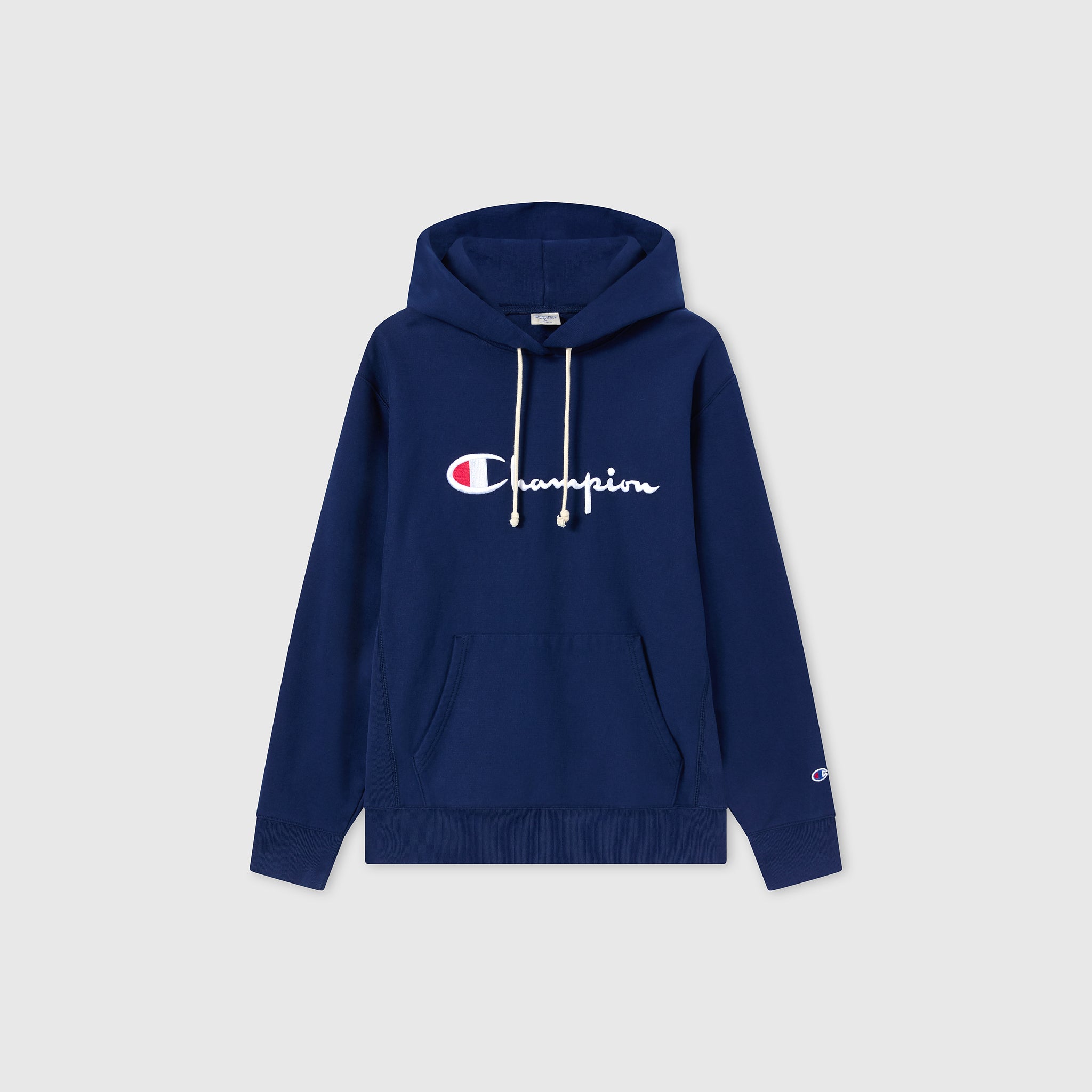 Men's Knitted Embroidered Logo Hooded Sweatshirt – Champion
