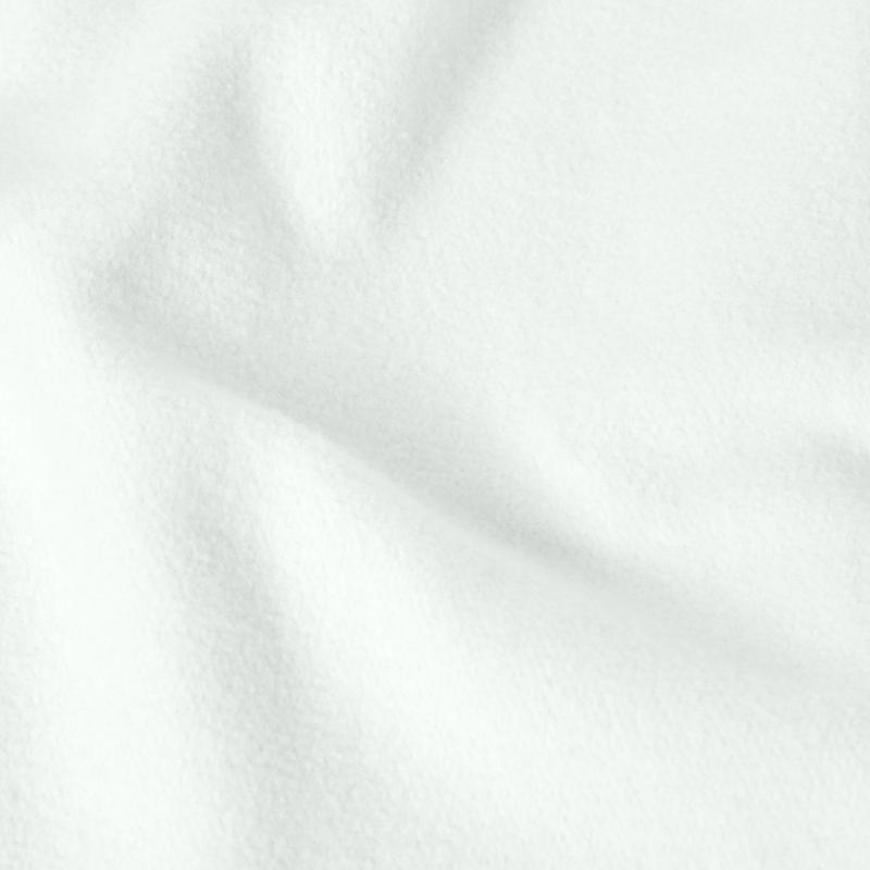 Close-up of soft, white knitted fabric with a slightly fuzzy texture and gentle folds, suggesting the cozy comfort of the Champion Men’s Knitted Half Zip Sweatshirt.