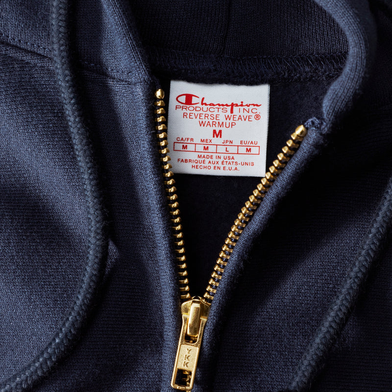 Champion USA Reverse Weave® Zip Hooded Sweatshirt in Athletic Navy