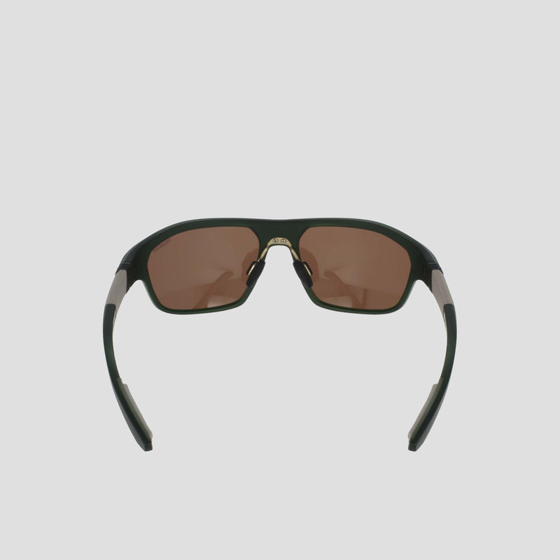 A pair of Champion Men's Polarized Comfort Fit - Large black rectangular sunglasses with brown-tinted polarized lenses and a lightweight TR90 frame, shown from the front against a plain white background.