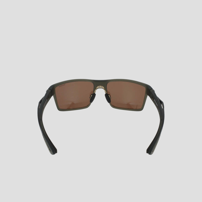A pair of Champion Men's Polarized Comfort Fit - Medium sunglasses featuring a black rectangular TR90 frame and brown-tinted polarized lenses, displayed from the front against a plain white background.