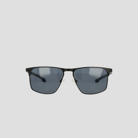 A pair of Champion Men's Polarized Retainer Stainless ST-Shirtl Square sunglasses with a rectangular black frame and dark polarized lenses, displayed against a plain light gray background.
