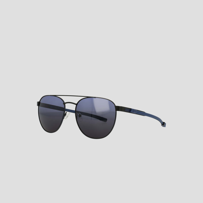 A pair of Champion Men's Polarized Retainer Stainless ST-Shirtl Aviator sunglasses, featuring dark tinted polarized lenses, thin metal frames, and an adjustable nose bridge, displayed against a plain white background.