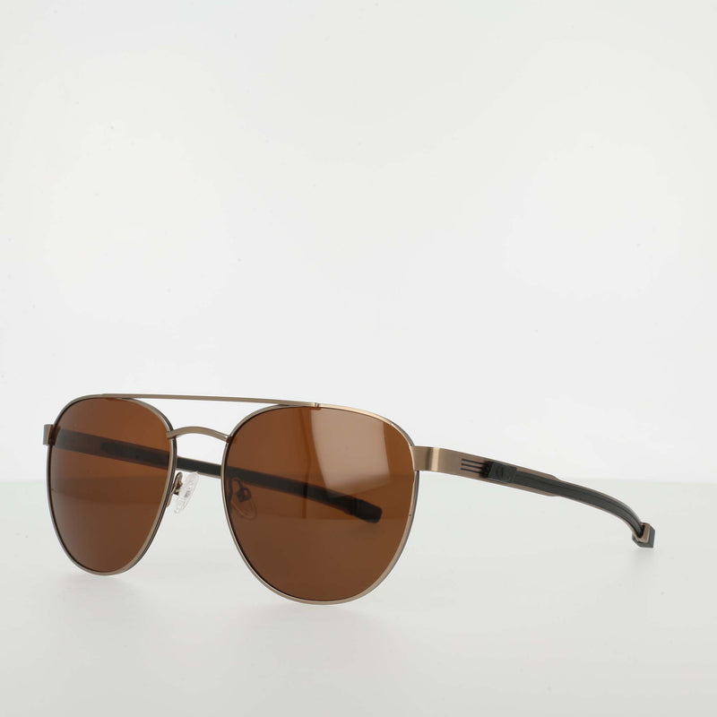 Champion Men's Polarized Retainer Stainless ST-Shirtl Aviator in Matte Dark Bronze/Black