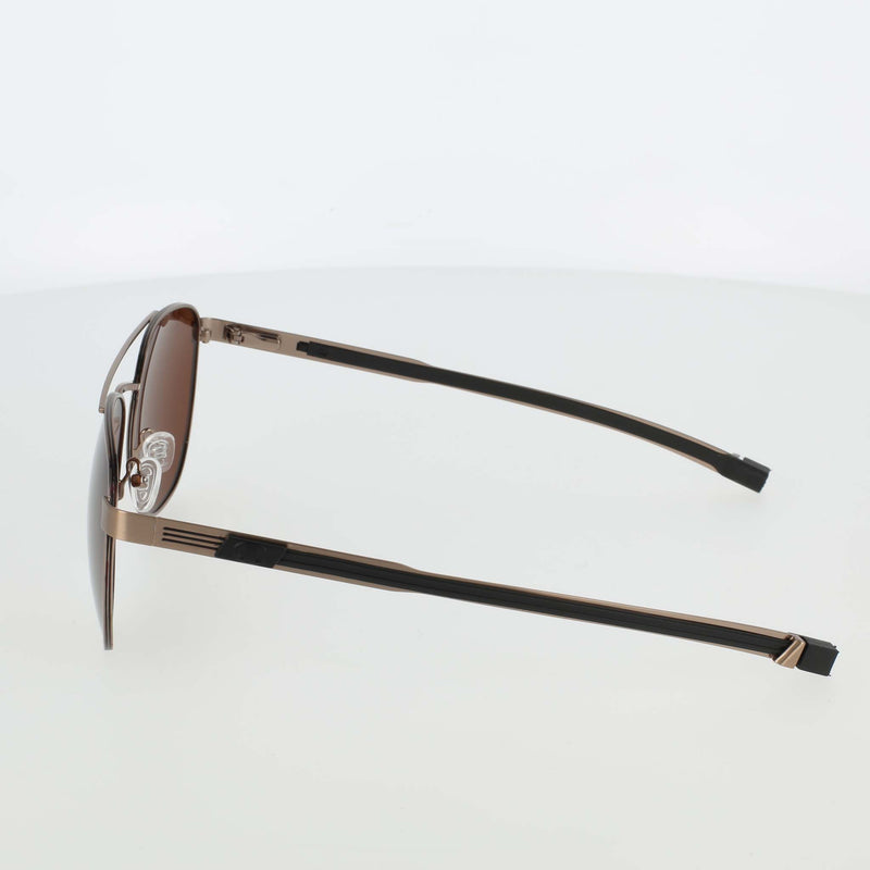 Champion Men's Polarized Retainer Stainless ST-Shirtl Aviator in Matte Dark Bronze/Black