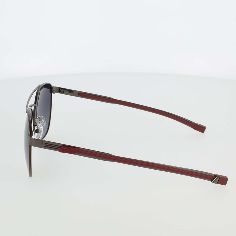 Champion Men's Polarized Retainer Stainless ST-Shirtl Aviator in Matte Gunmetal/Red