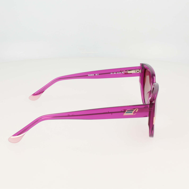 Champion Women's Polarized Modified Cateye in Trans Magenta