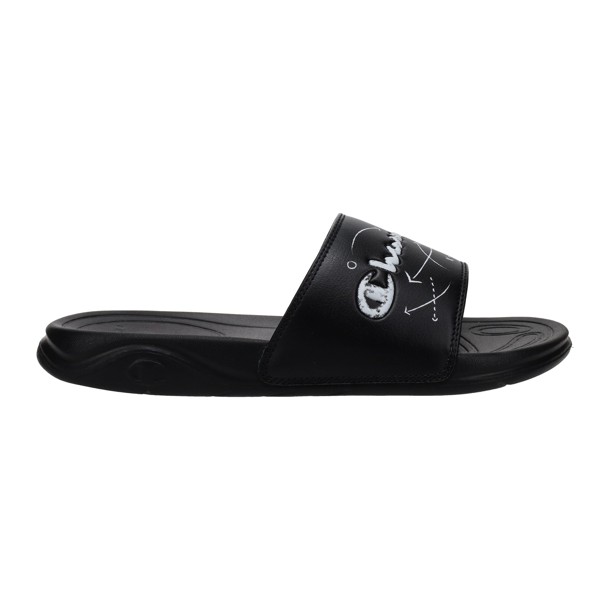 Champion Black Slides SZ 10M Champion slides sandals black big logo comfy swim pool beach  main image 3
