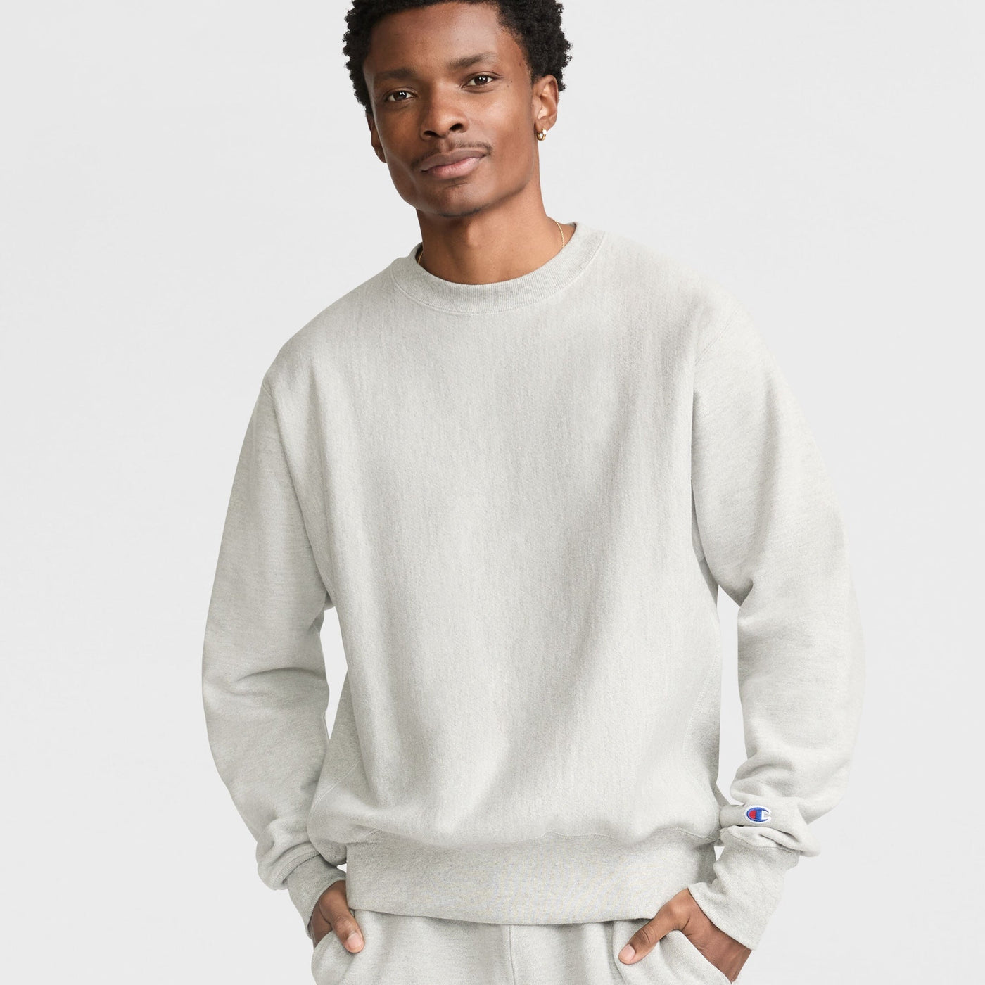 Champion Reverse Weave Crewneck Sweatshirt in New Manhattan Mist Heather