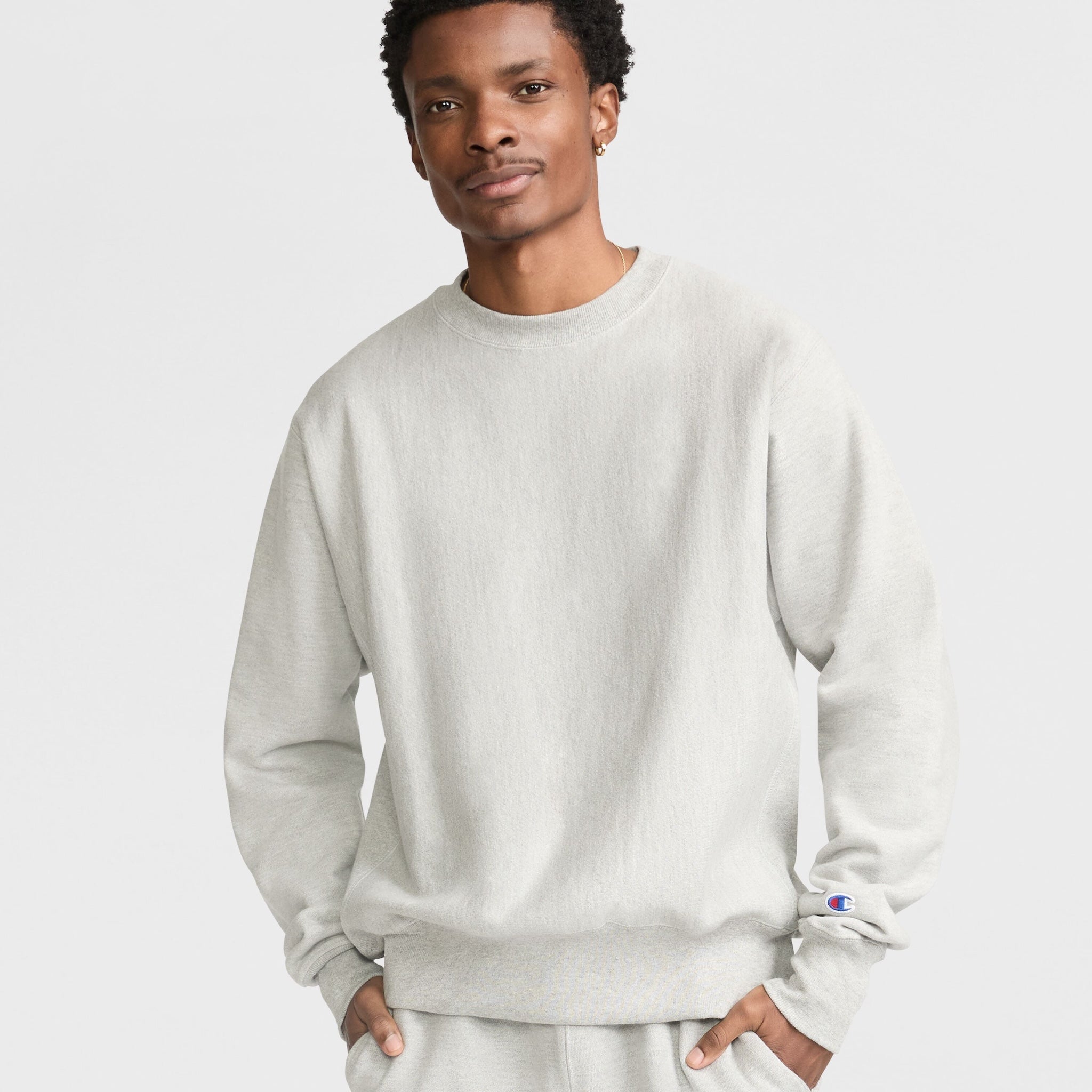 Champion Reverse Weave Crewneck Sweatshirt in New Manhattan Mist Heather