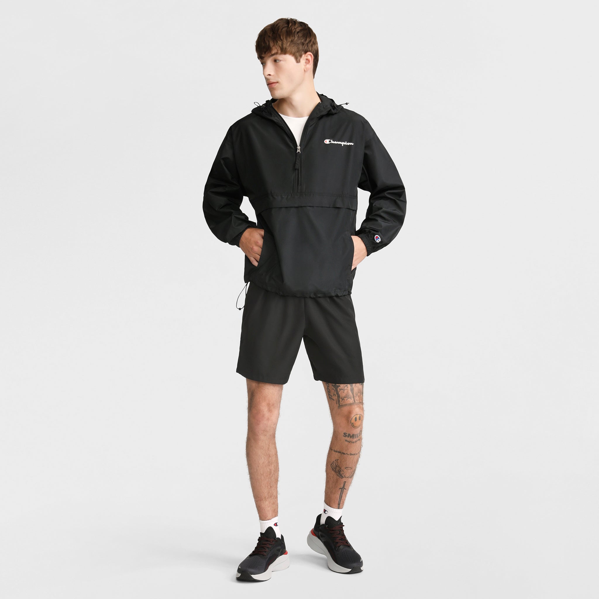 中古　黒　M WIND AND SEA × Champion SHORTS 7