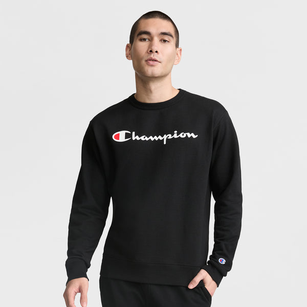 Powerblend Crewneck Sweatshirt, Classic Script Logo - Champion Powerblend Crewneck Sweatshirt, Classic Script Logo - Champion
