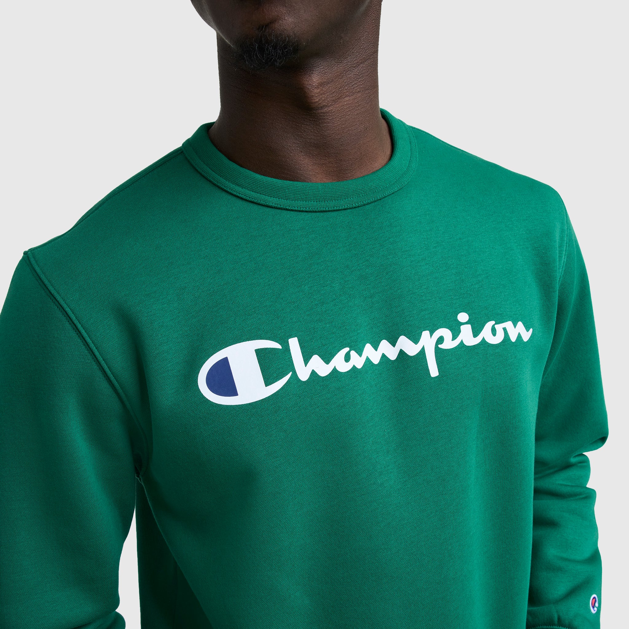 Powerblend Crewneck Sweatshirt, Script Logo – Champion