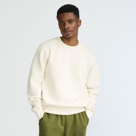 Champion Powerblend Crewneck Sweatshirt, C Logo in Turtledove