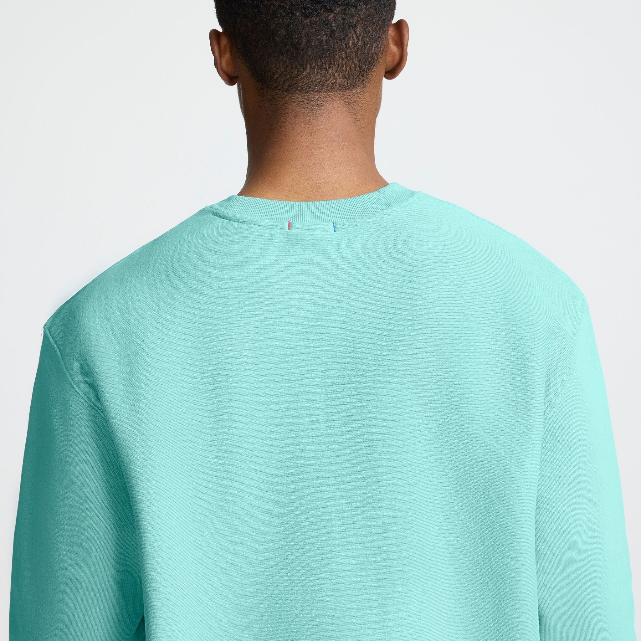 Champion Reverse Weave Crewneck Sweatshirt, C Logo in Milky Way Bl