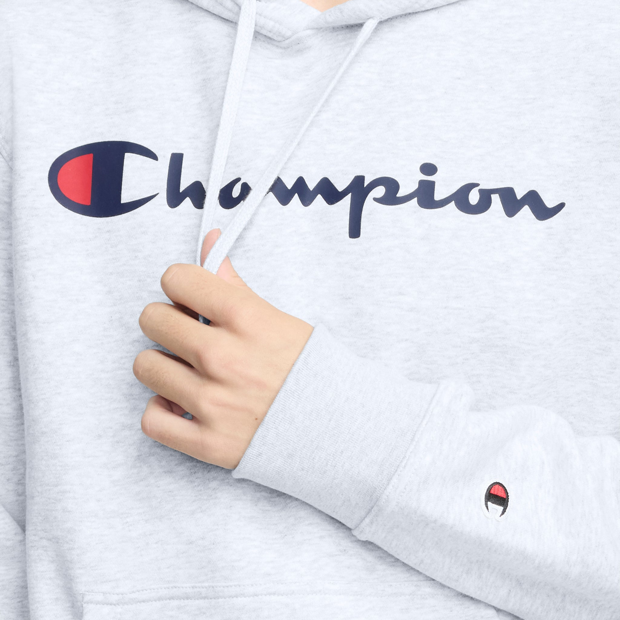 Powerblend Hoodie, Full Script Logo – Champion