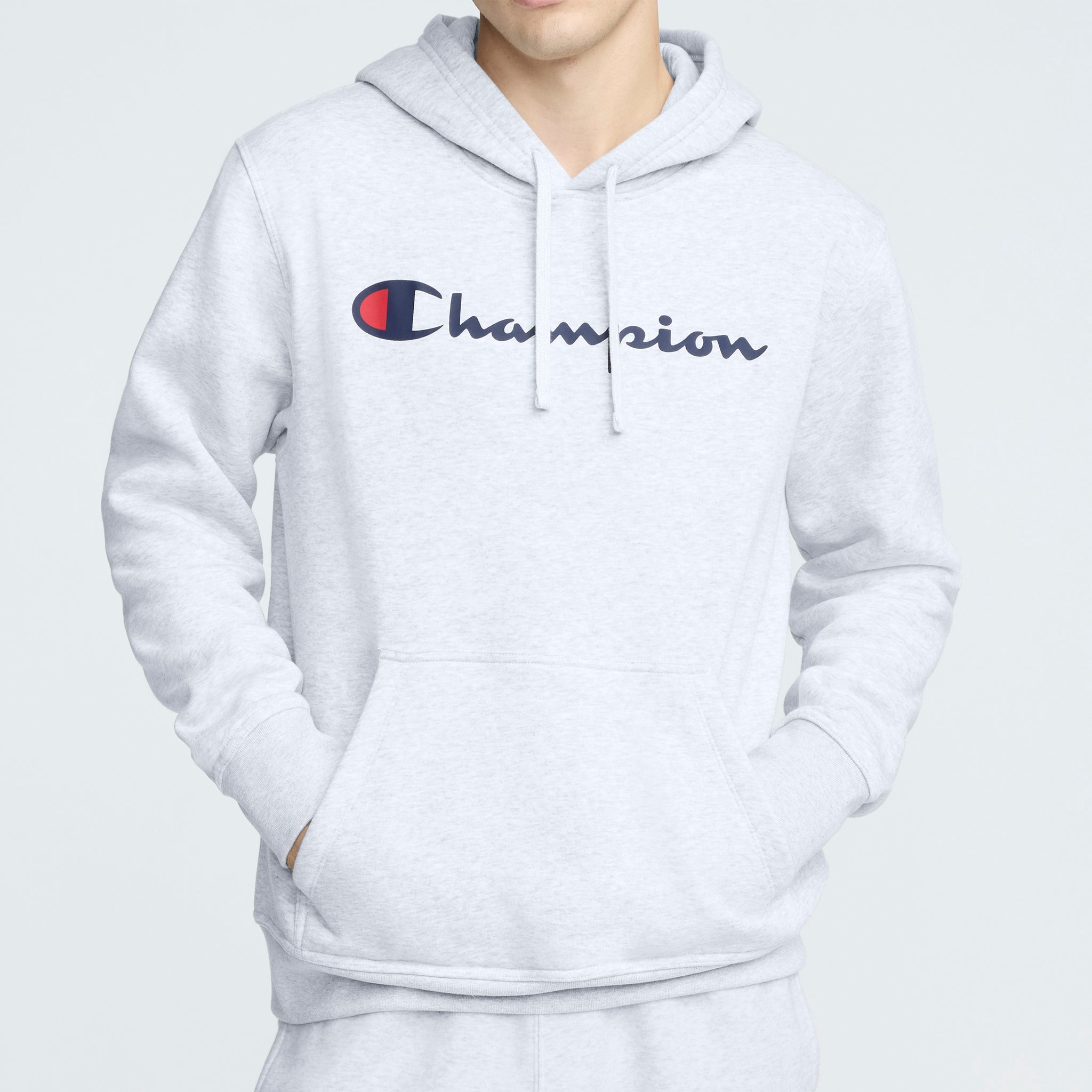 Powerblend Hoodie, Full Script Logo – Champion
