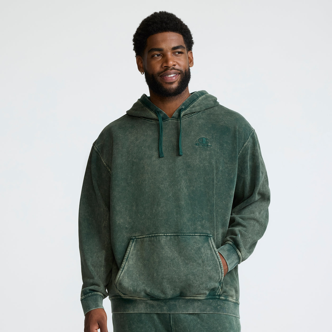 Champion Time Capsule Hoodie, Left Chest C" Champion Script Logo - Big & Tall in Pine Grove