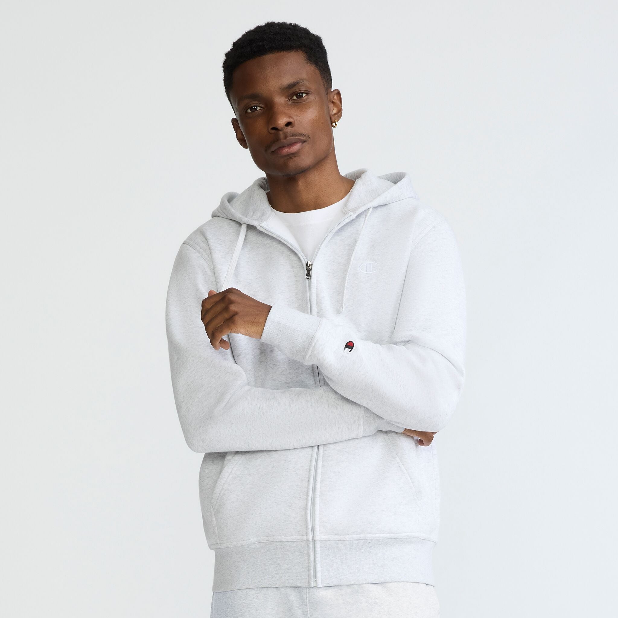Powerblend Full-Zip Hoodie, C Logo – Champion