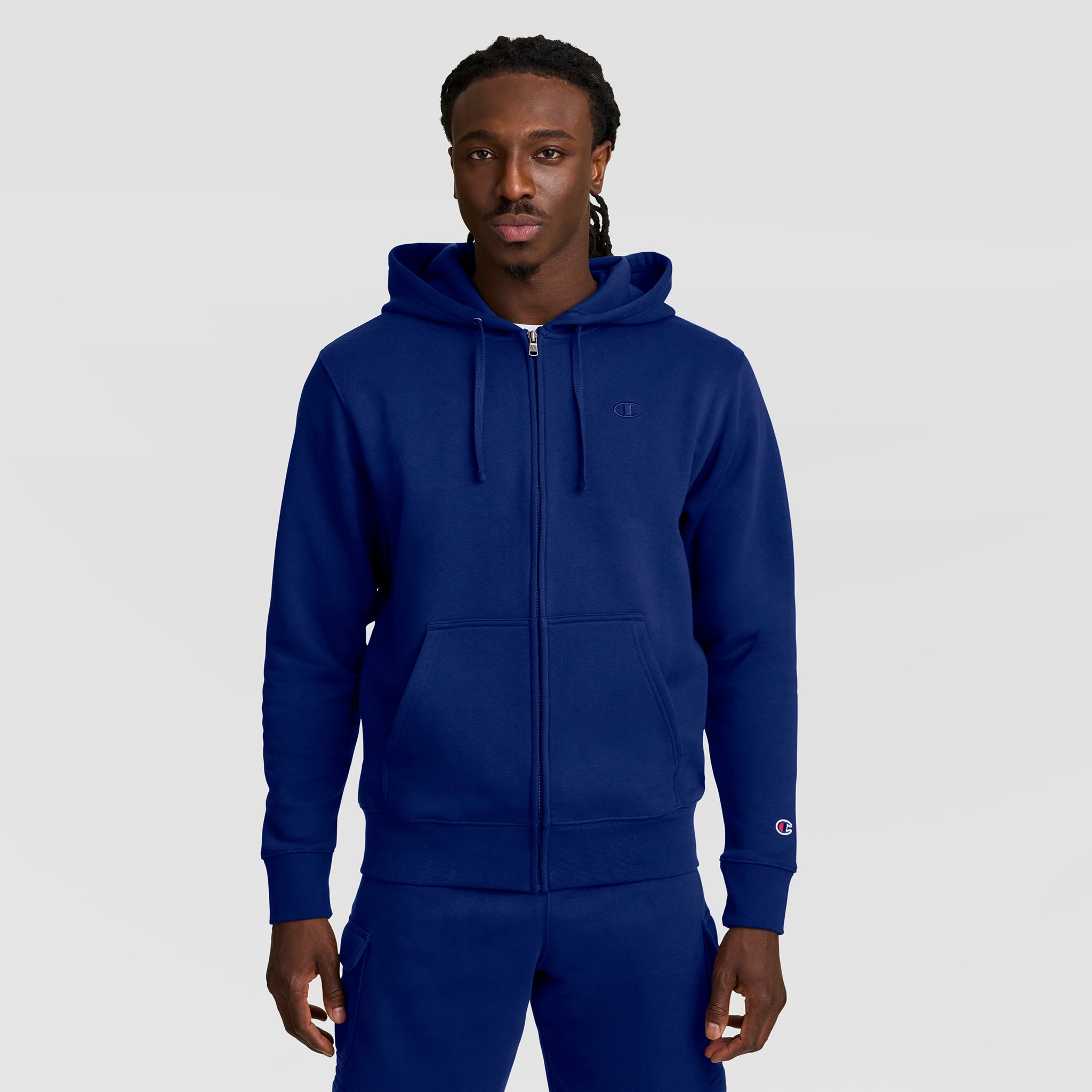 Powerblend Full-Zip Hoodie, C Logo – Champion