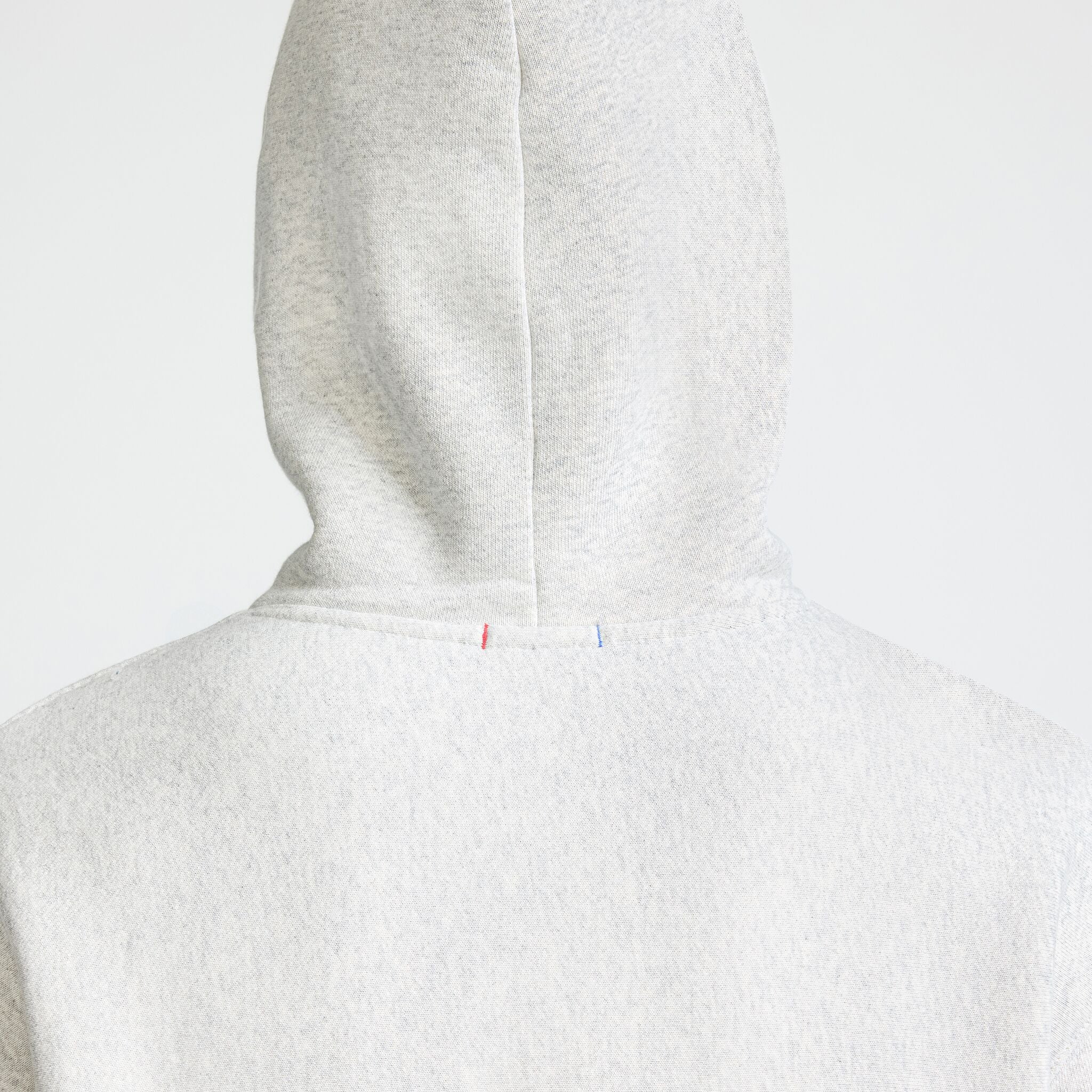 Champion Reverse Weave Hoodie, C Logo in Platinum Silver Heather