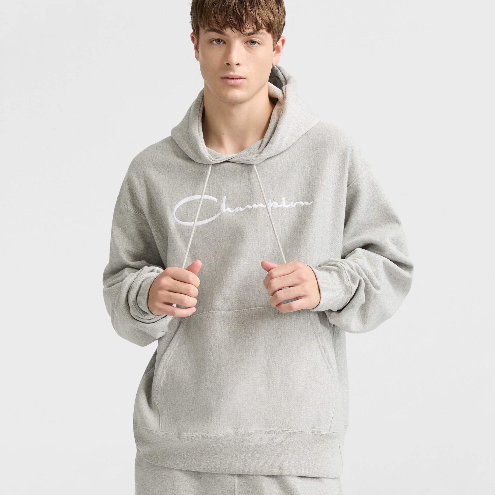 Embroidered Hooded Ripped Embroidered Champion Sweatshirt Vintage