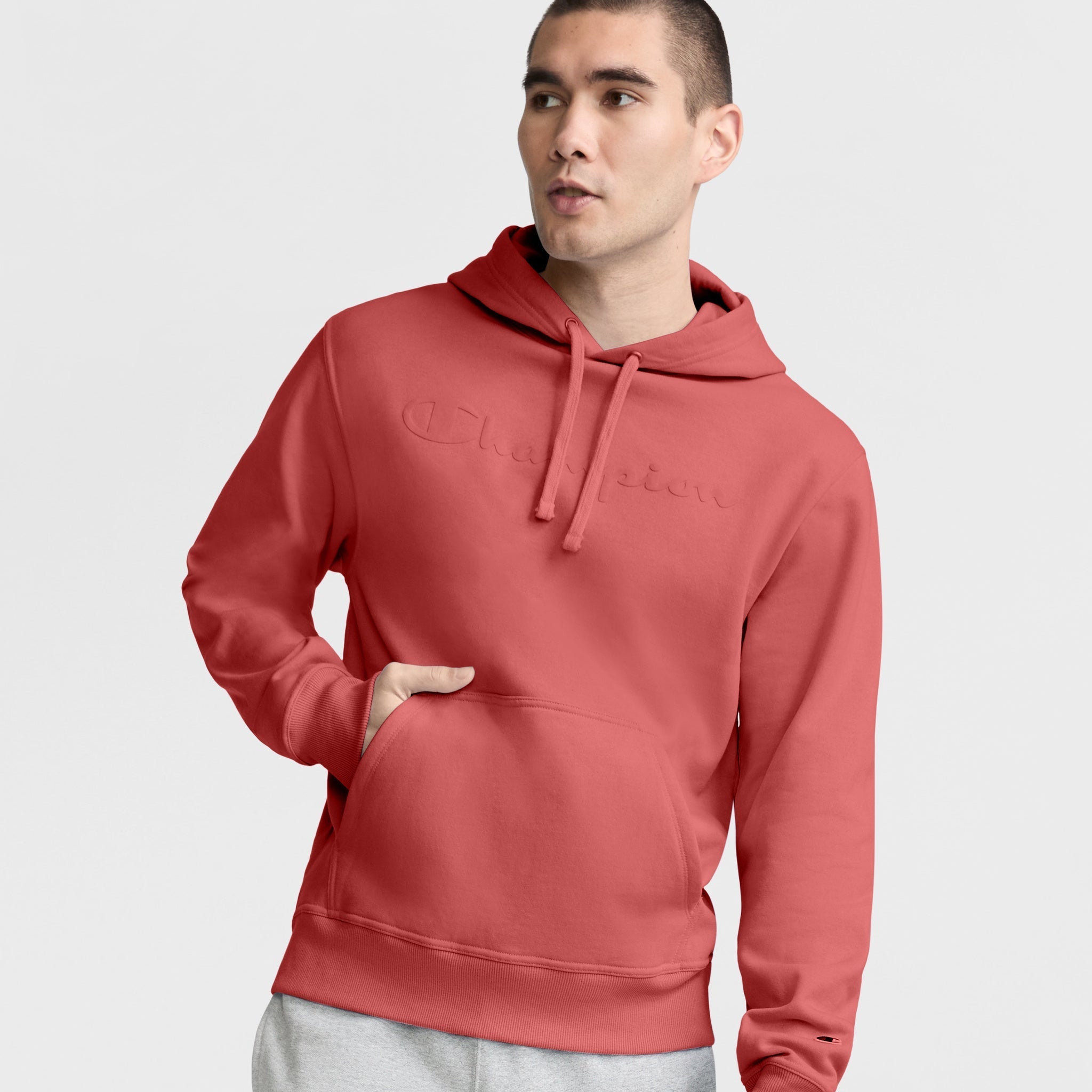 Powerblend Hoodie, Tonal Script Logo - Main Image
