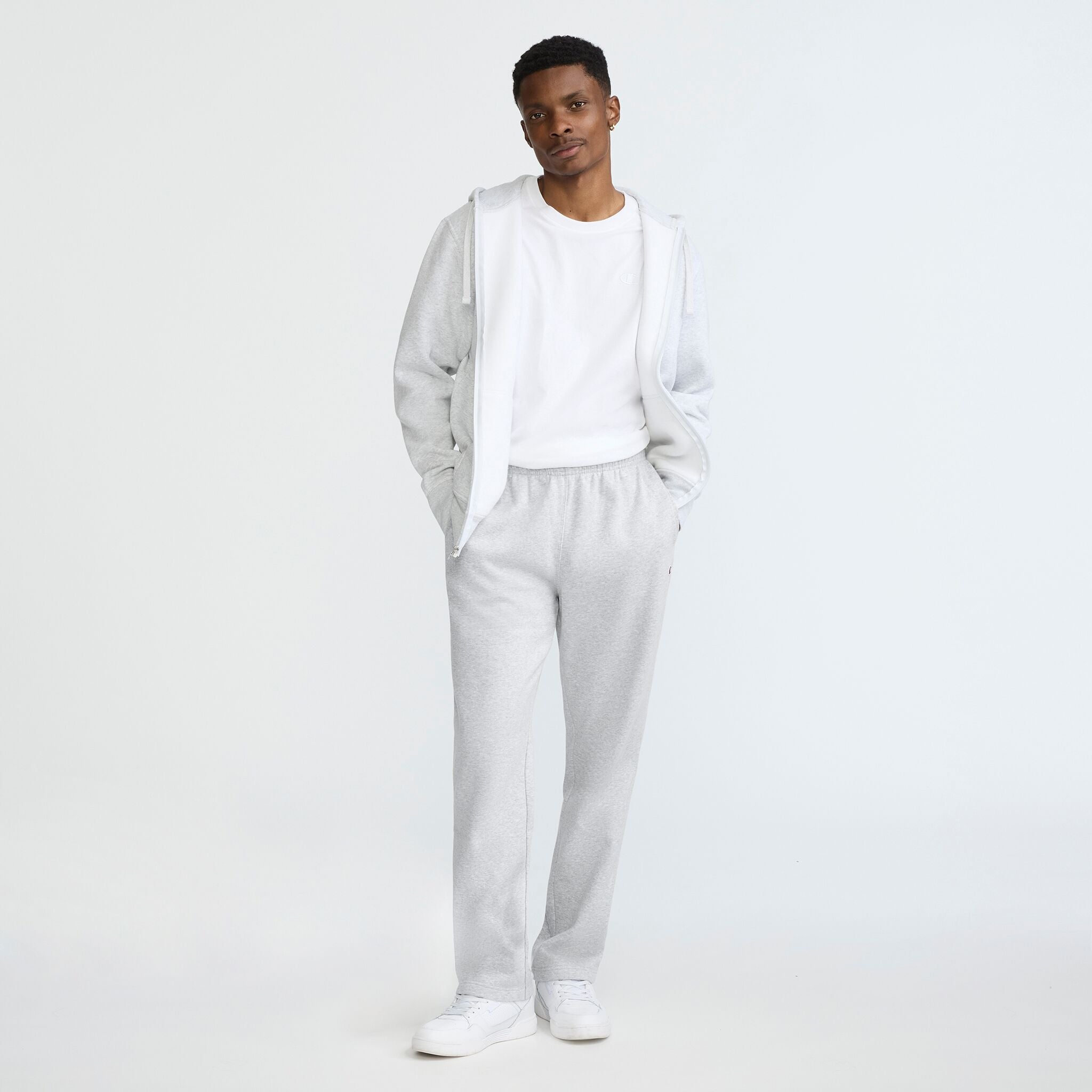 Powerblend Sweatpants, Open Hem, C Logo – Champion