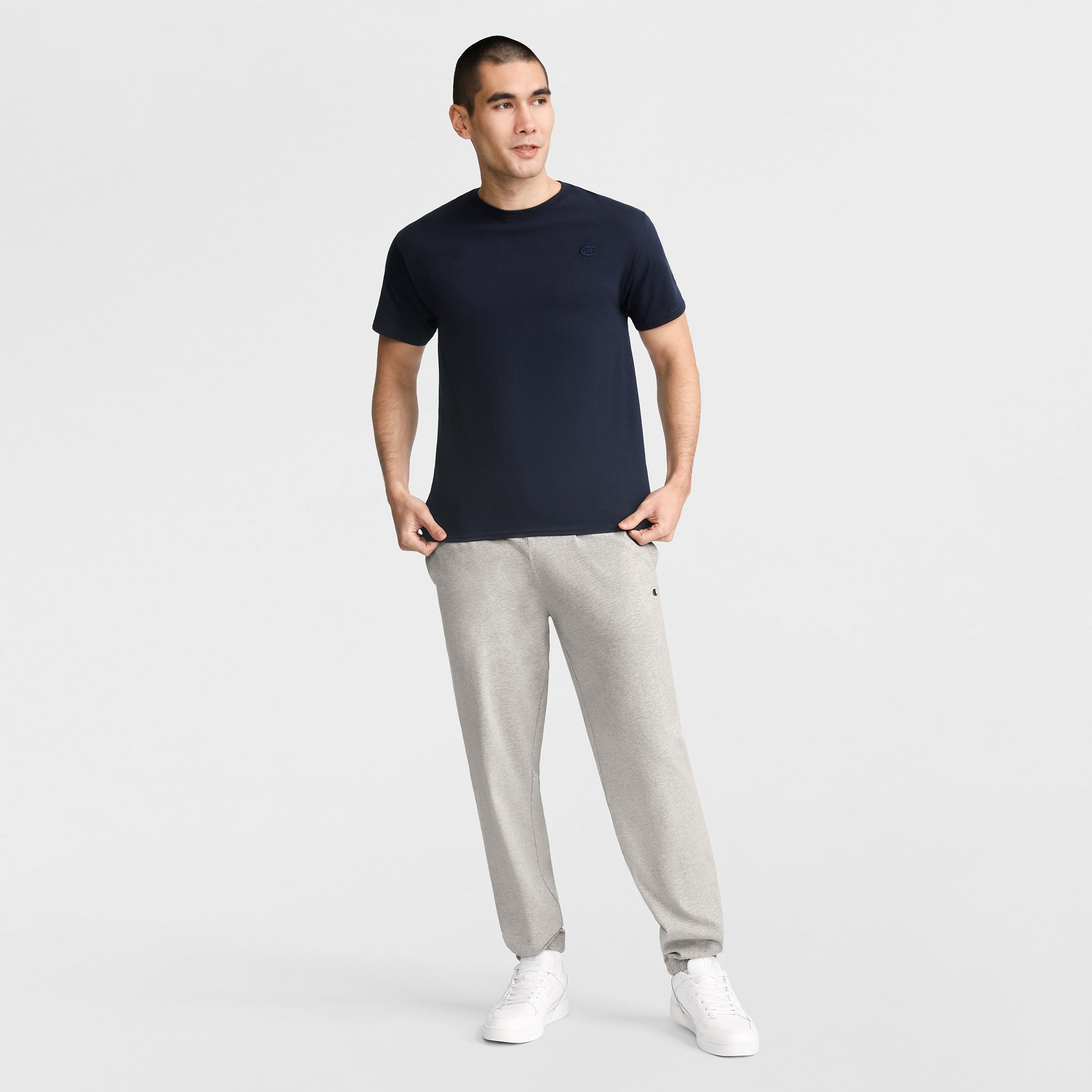 Lightweight Lounge Pants, Cinched Hem, C Logo - Champion
