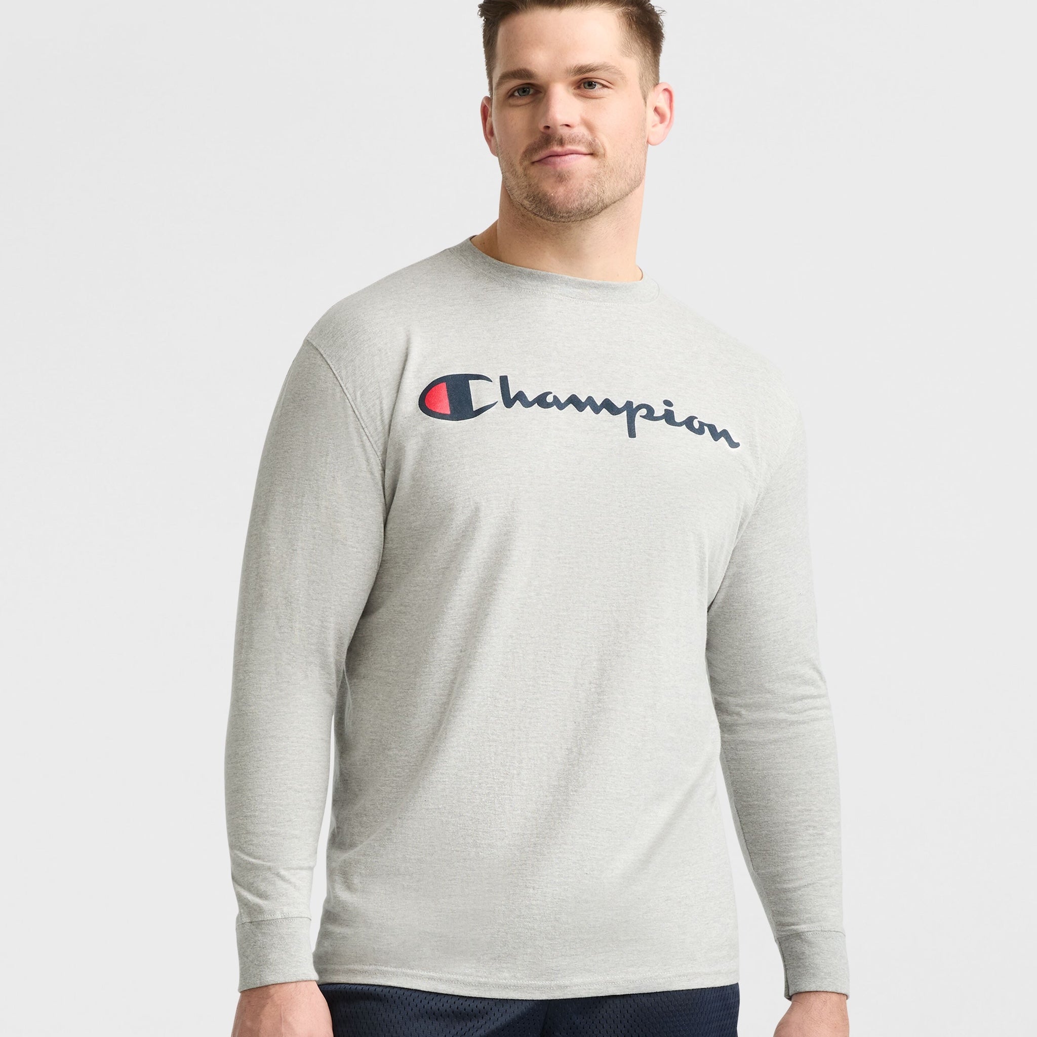 Athletic Apparel Champion Script Long Sleeve Champion Authentic