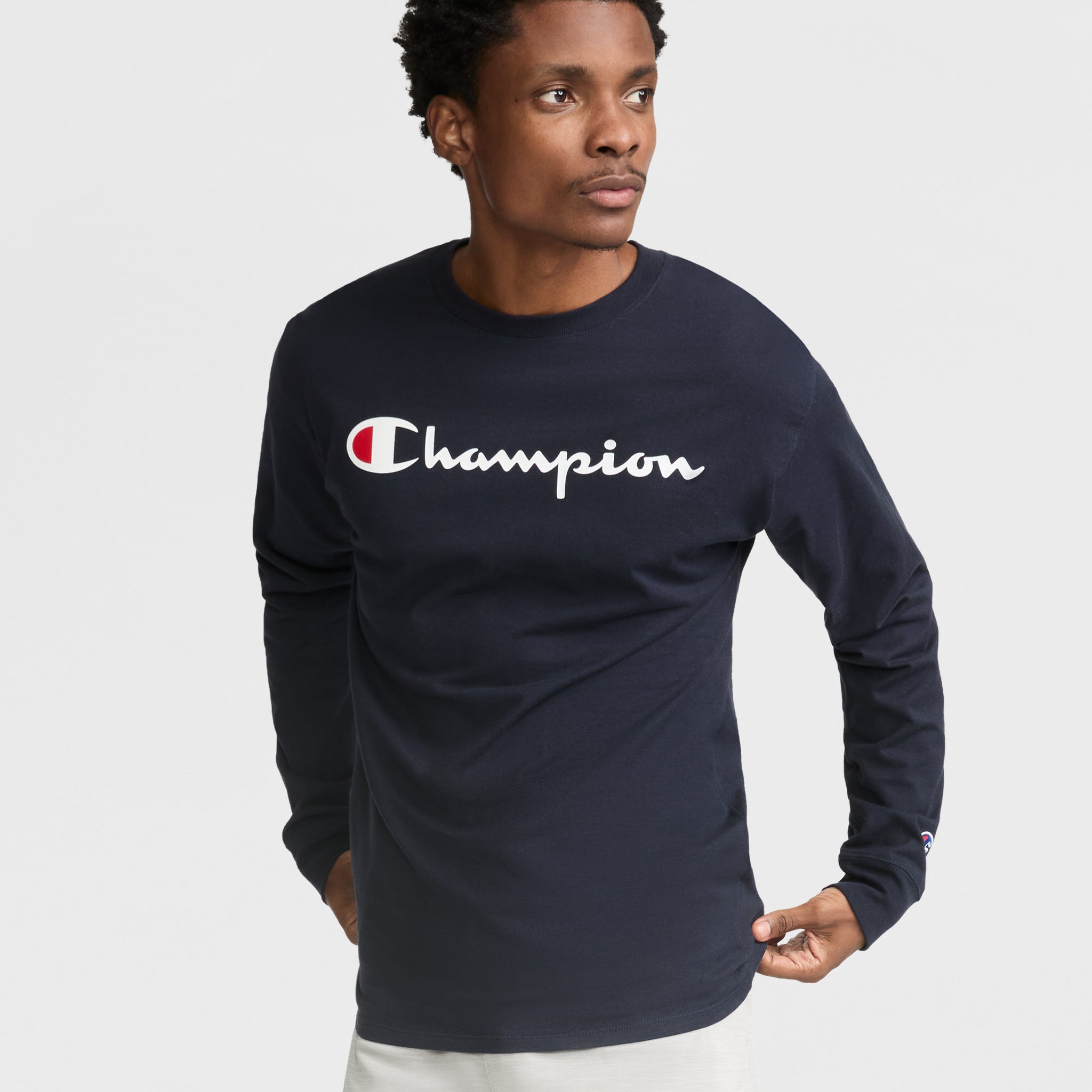 Classic Graphic Long-Sleeve T-Shirt, Script Logo