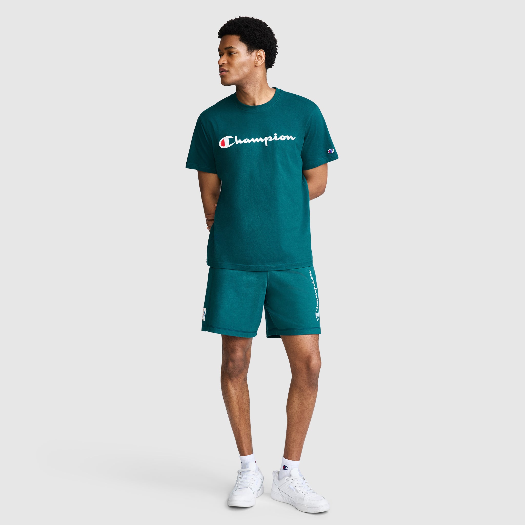 Classic Graphic T-Shirt, Script Logo - Champion