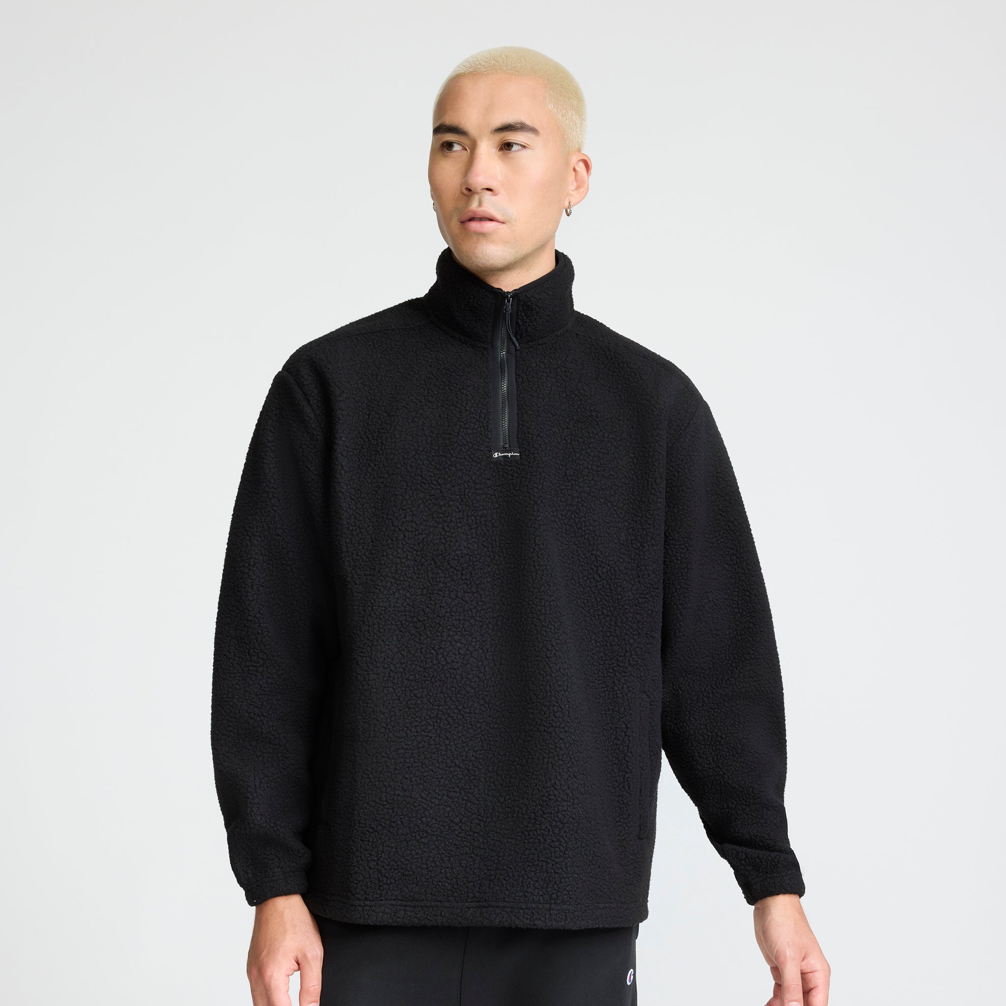 Champion Micro Fleece 1/4 Zip in Black