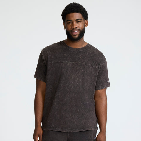 Champion Vintage Wash Knit T-Shirt - Big & Tall in Black