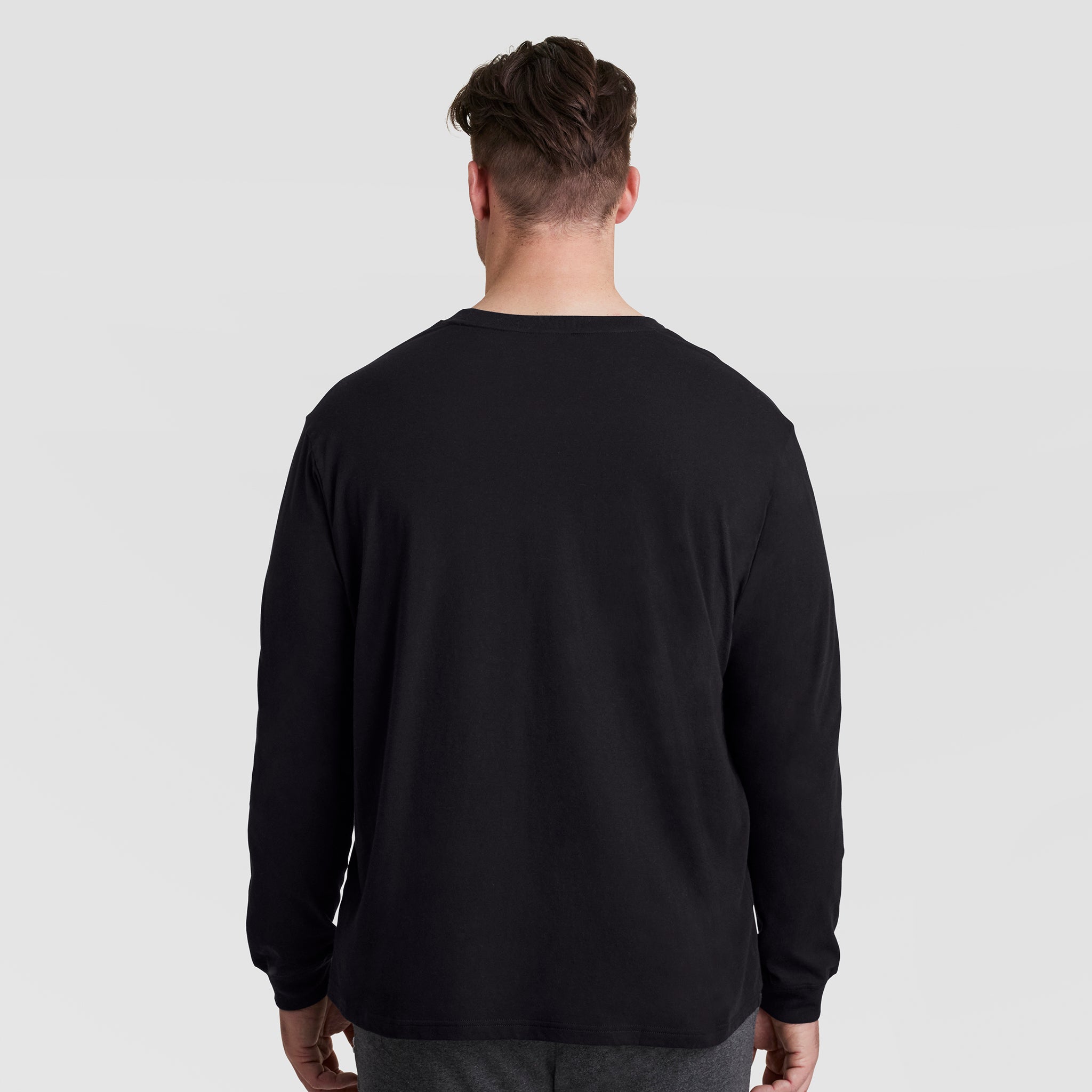 Classic Long-Sleeve T-Shirt, Embroidered C Logo - Big & Tall