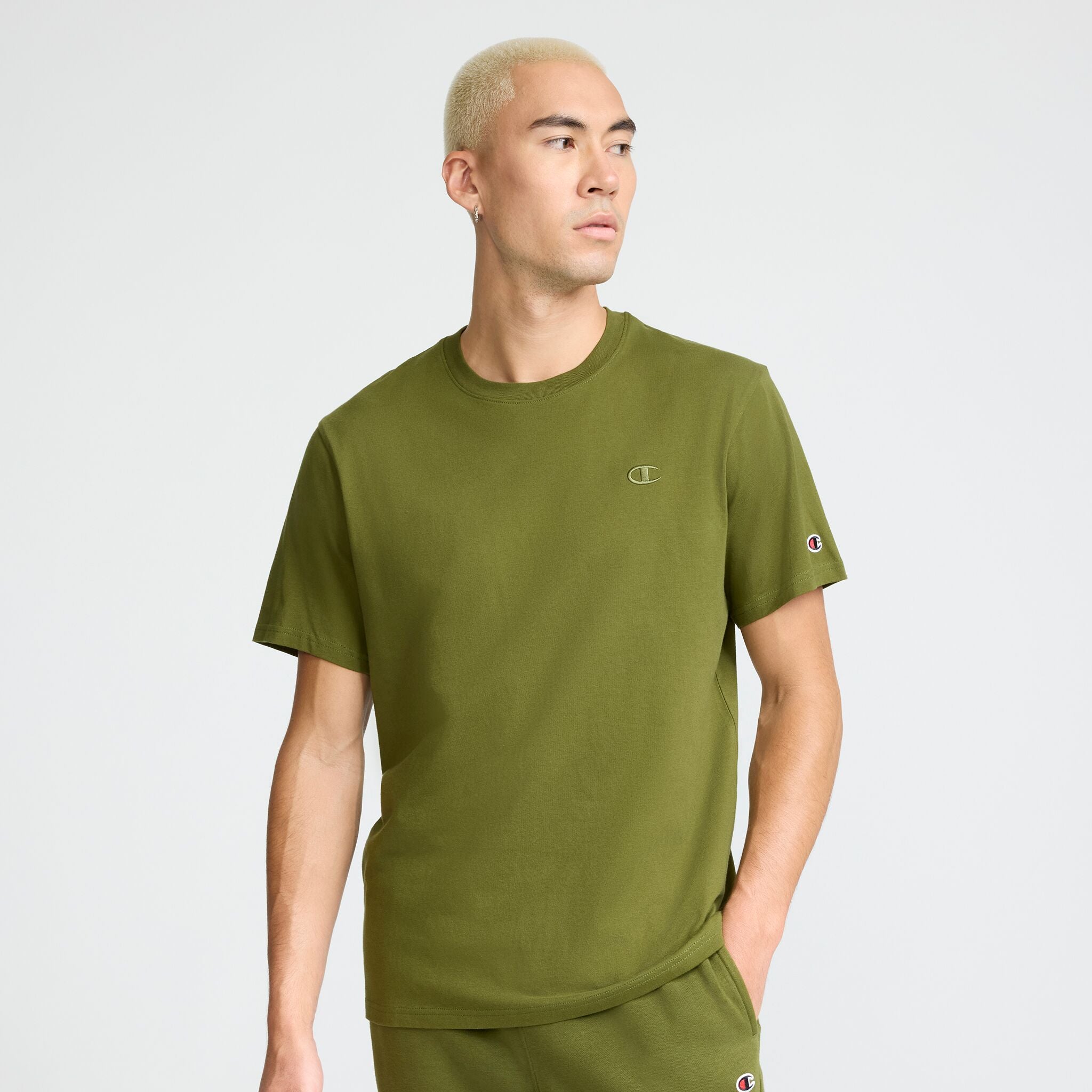 Champion Classic T-Shirt, C Logo in Immersive Olive