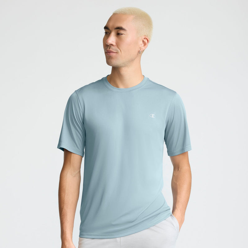 Champion Sport T-Shirt, Reflective C Logo in Cloudy Blue