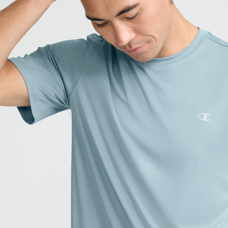 Champion Sport T-Shirt, Reflective C Logo in Cloudy Blue