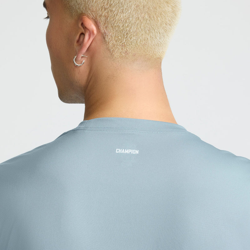 Champion Sport T-Shirt, Reflective C Logo in Cloudy Blue
