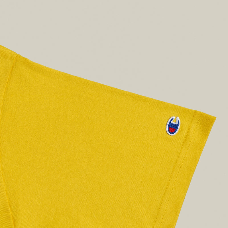 Champion USA Short Sleeve T-Shirt in Yellow Shimmer