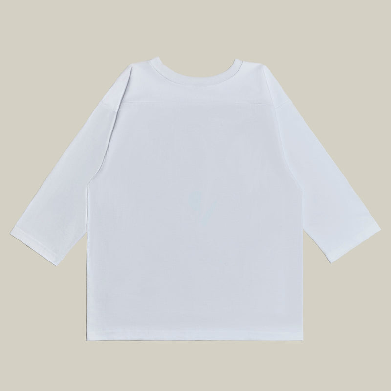 Champion USA 3/4 Sleeve Football T-Shirt in White